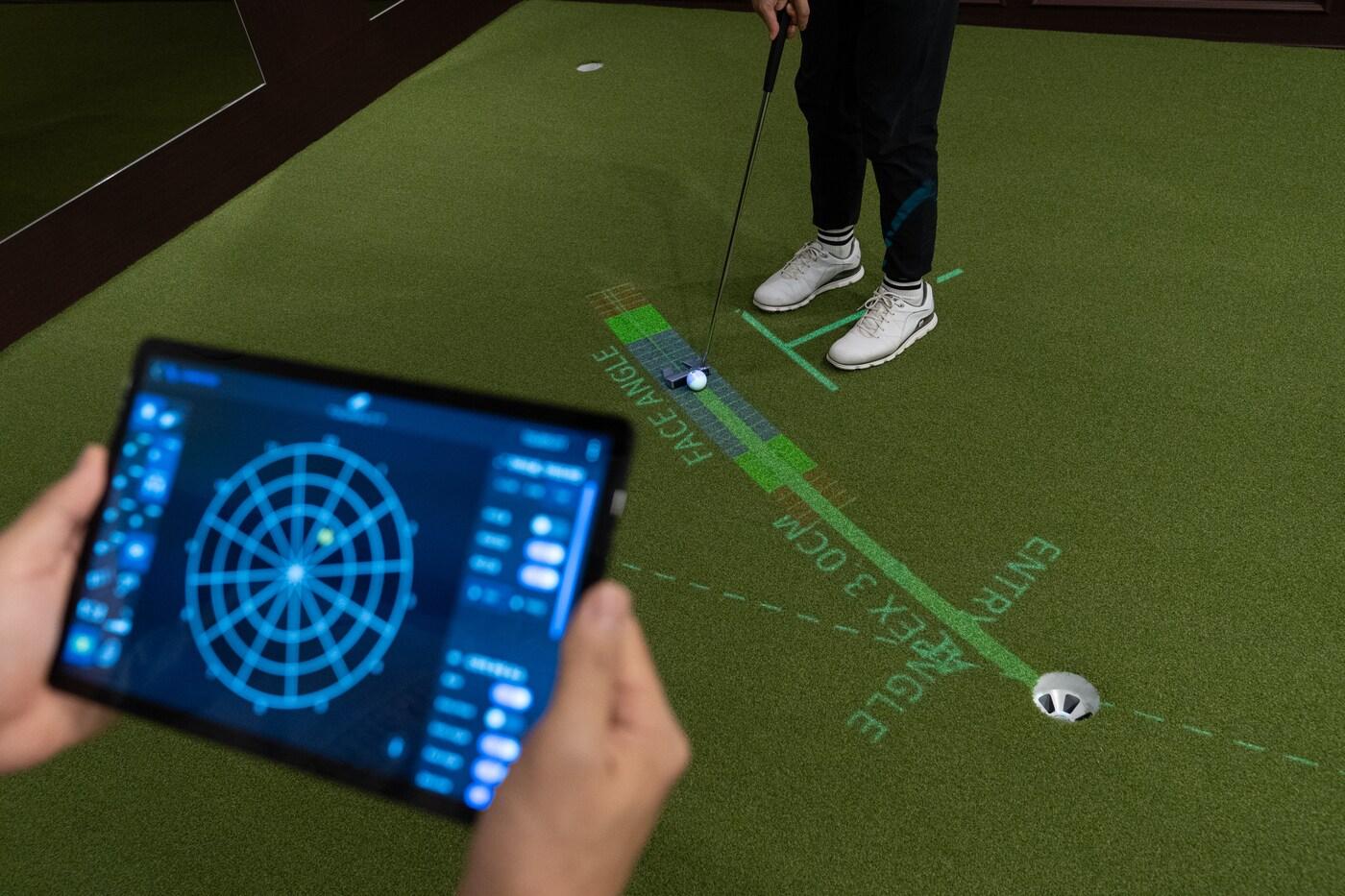 투어펏 퍼팅 시뮬레이터 모습.&#40;대우건설 제공&#41;
