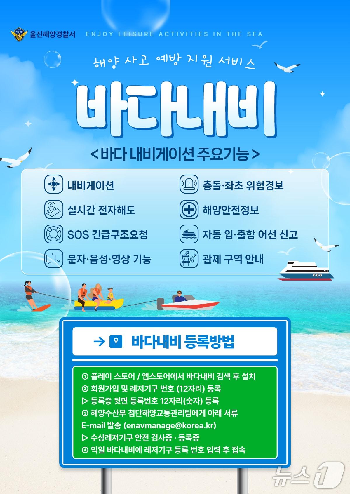 본문 이미지 - 바다내비 앱.(울진해양경찰서 제공, 재판매 및 DB금지) 2025.8.5/뉴스1 