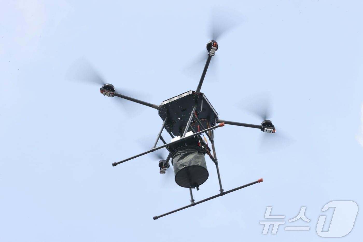 전남 고흥군 드론배송 서비스.&#40;고흥군 제공. 재판매 및 DB 금지&#41;