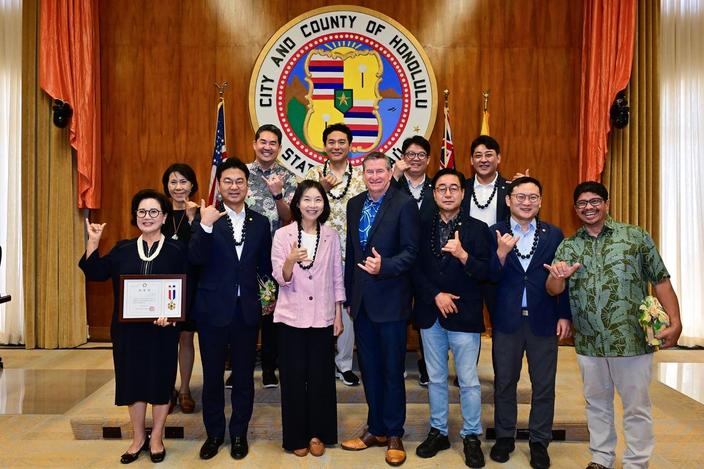호놀롤루시의회 토미 워터스 의장 면담(서울시의회 제공)