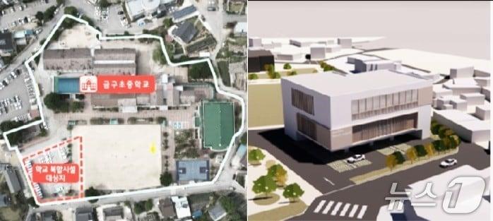 본문 이미지 - 김제 학교복합시설 위치도 및 조감도./뉴스1