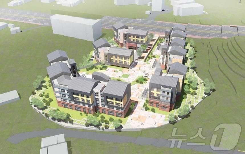 본문 이미지 - 제주도개발공사가 제주시 봉개동에 건립하는 지분적립형 분양주택 조감도./뉴스1 