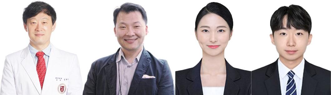 본문 이미지 - 김현구 고려대 구로병원 심장혈관흉부외과 교수(왼쪽부터), 최학수 미국 하버드의대 교수, 고려대 구로병원 전은비, 김경수 연구원.(고려대구로병원 제공)