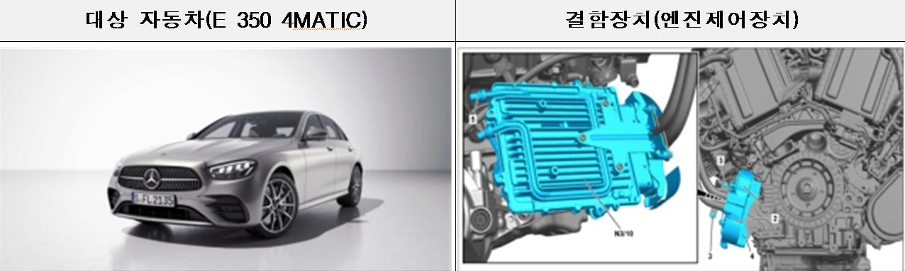 본문 이미지 - 리콜 대상 벤츠 E350.&#40;국토교통부 제공&#41;