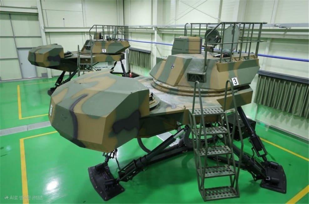 본문 이미지 - K1 계열 전차의 전술모의훈련장비.(방위사업청 제공)