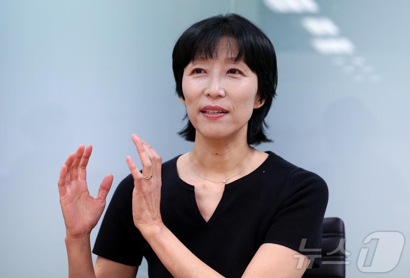 황희영 오픈서베이 대표가 7일 서울 종로구 뉴스1 사옥에서 인터뷰를 하고 있다. ⓒ News1 김성진 기자