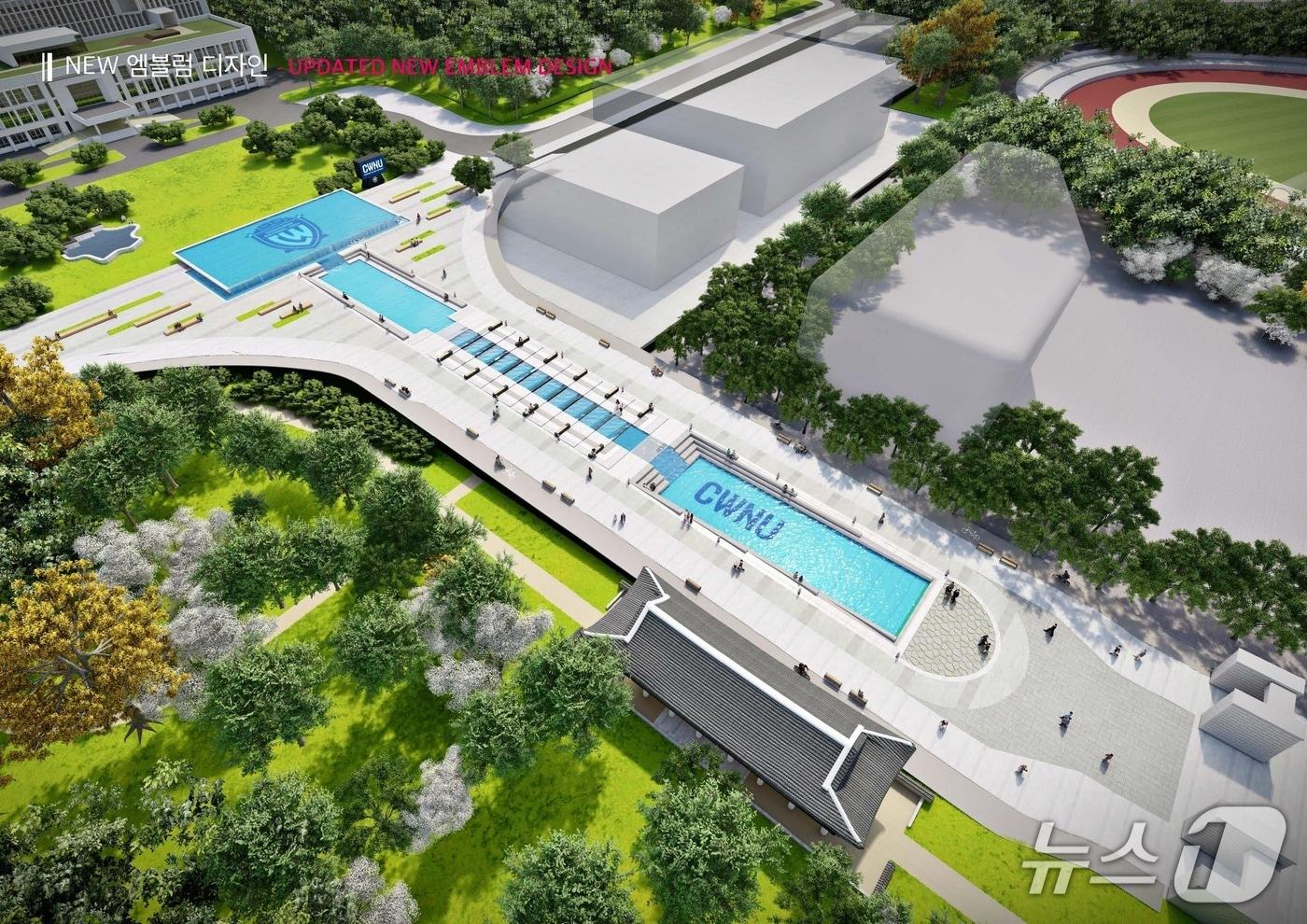 창원대 정문 유휴 부지에 조성될 예정인 친수공원 조감도(창원대 제공. 재판매 및 DB금지)