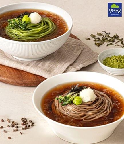 본문 이미지 - 면사랑 녹차메밀소바와 메밀소바(면사랑 제공)
