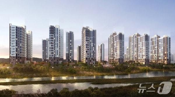 본문 이미지 - 갑천2 트리풀시티 엘리프 조감도./뉴스1