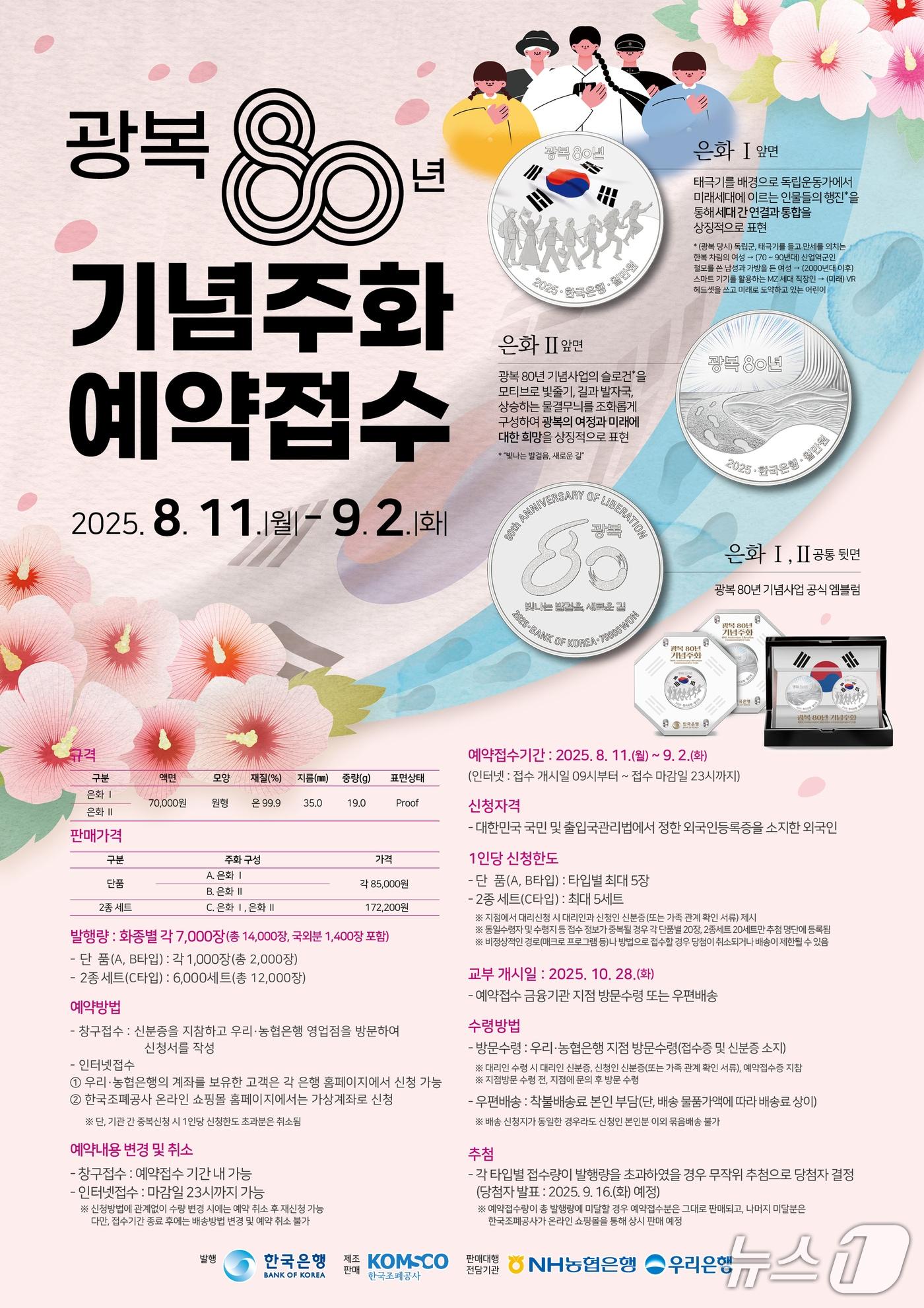 본문 이미지 - ‘광복 80년 기념주화’ 포스터