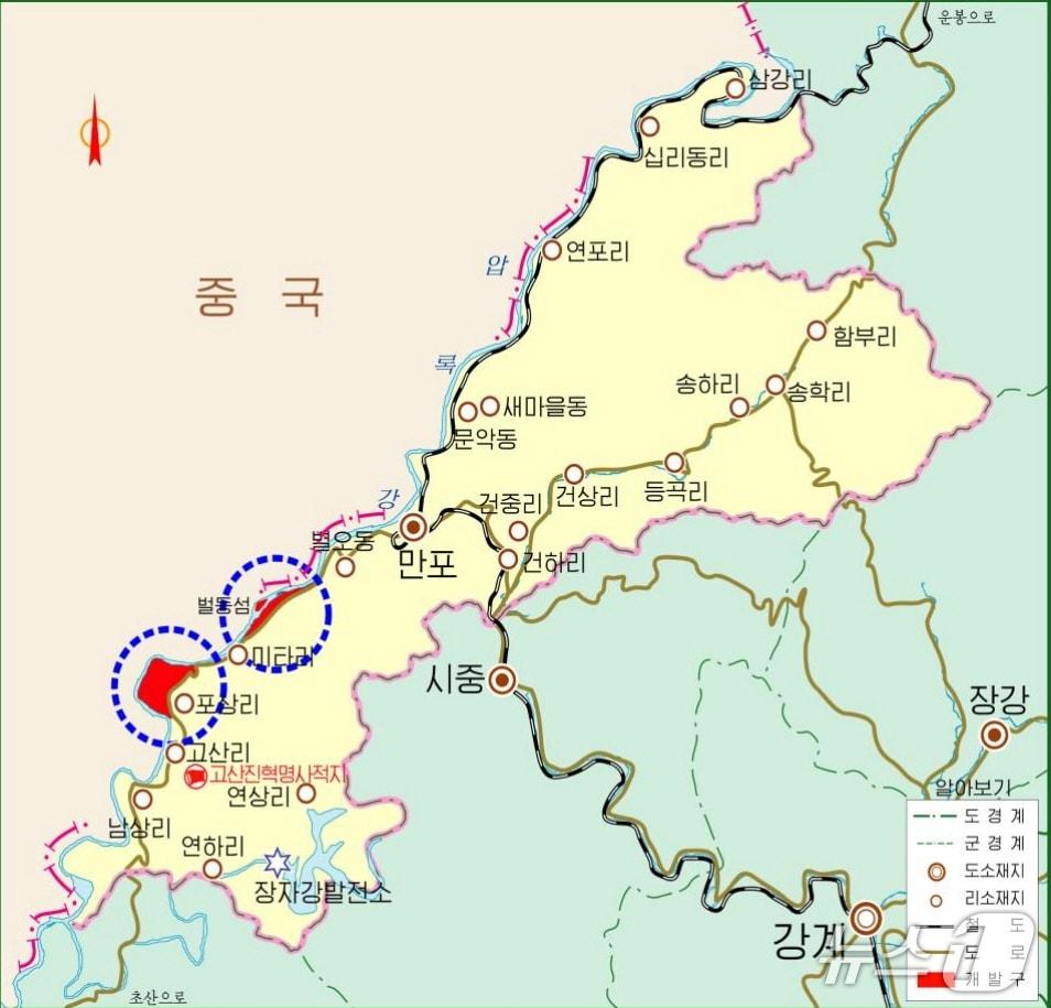 본문 이미지 - 만포경제개발구. &#40;평화경제연구소 제공&#41; 