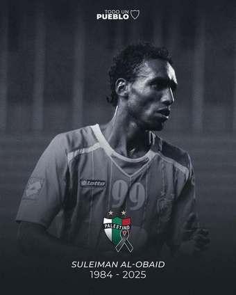 본문 이미지 - '팔레스타인의 펠레'로도 불리는 국가대표 출신 전 축구선수 술레이만 오베이드(41)가 6일(현지시간) 가자지구에서 이스라엘군의 총격을 받고 숨졌다. (사진=@palestino)