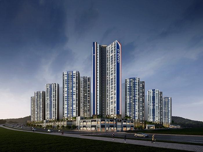 본문 이미지 - 북수원이목지구 디에트르 더 리체Ⅱ 조감도./대방건설 제공