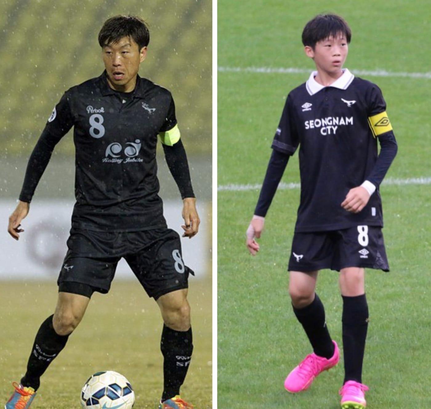 본문 이미지 - 아버지 김두현&#40;왼쪽&#41;의 길을 따라가려는 성남 유스 소속 김건우군