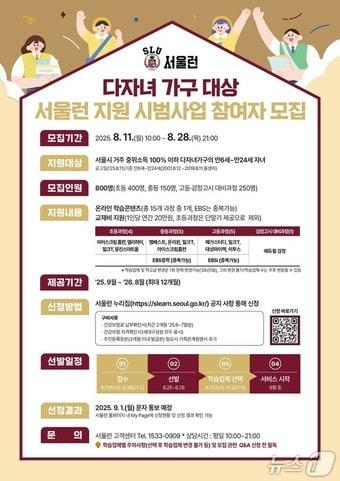 본문 이미지 - 서울런 포스터.(서울시 제공)