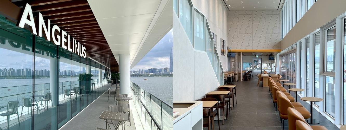 본문 이미지 - 엔제리너스 한강 위 감성형 플로팅 카페 '르엘캐슬갤러리점' 오픈.(롯데GRS 제공)