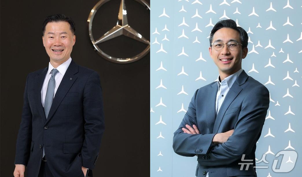 본문 이미지 - 메르세데스-벤츠 코리아 이상국 디지털, 마케팅 및 커뮤니케이션 부문 부사장(왼쪽)과 김은중 제품 및 세일즈 부문 부사장. (메르세데스-벤츠 제공)