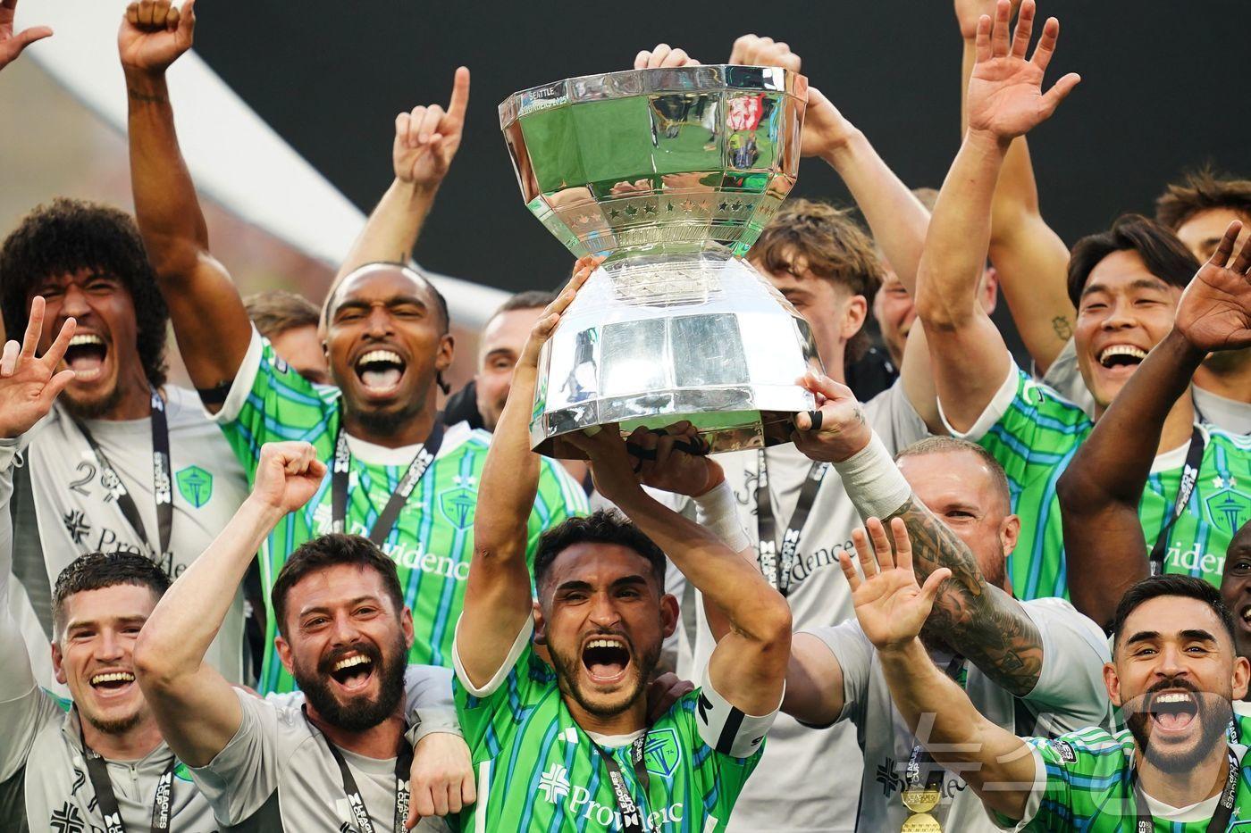 미국 리그스컵 정상에 오른 시애틀 사운더스. ⓒ AFP=뉴스1