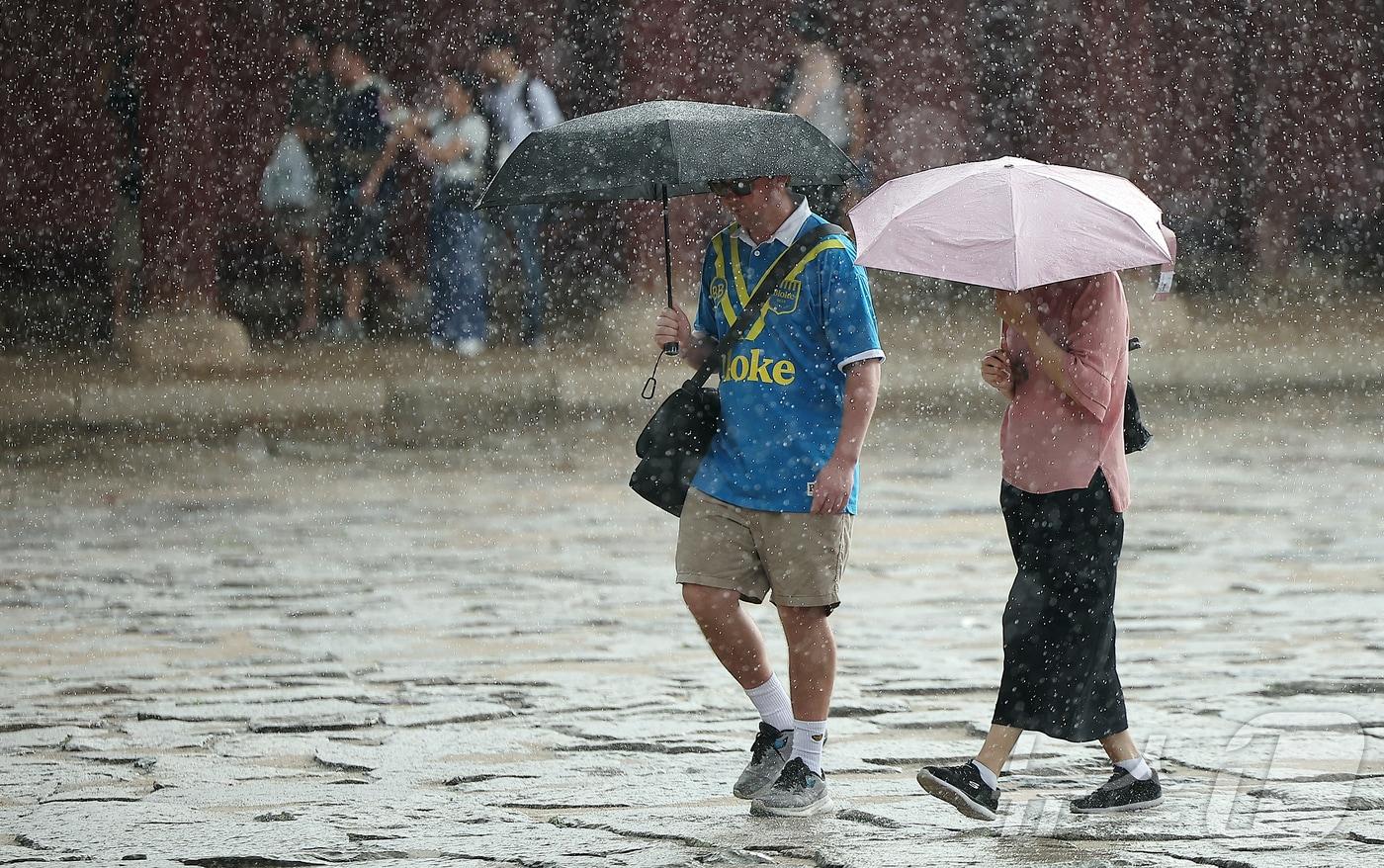 6일 전국 대부분 지역에서 비가 내리고 있다. /뉴스1 ⓒ News1 김진환 기자