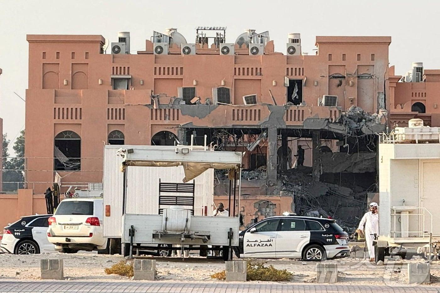 9일&#40;현지시간&#41; 이스라엘이 카타르 도하의 한 건물을 공습해 그 안에 있던 하마스 지도부를 공격했다. 2025.09.09. ⓒ 로이터=뉴스1