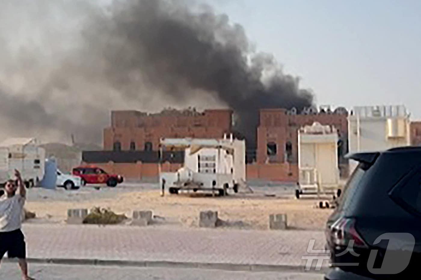 9일&#40;현지시간&#41; 이스라엘의 공격으로 카타르 수도 도하에서 발생한 폭발 이후 연기가 피어오르는 장면이 AFPTV를 통해 공개됐다. 2025. 09. 09. ⓒ AFP=뉴스1 ⓒ News1 양은하 기자