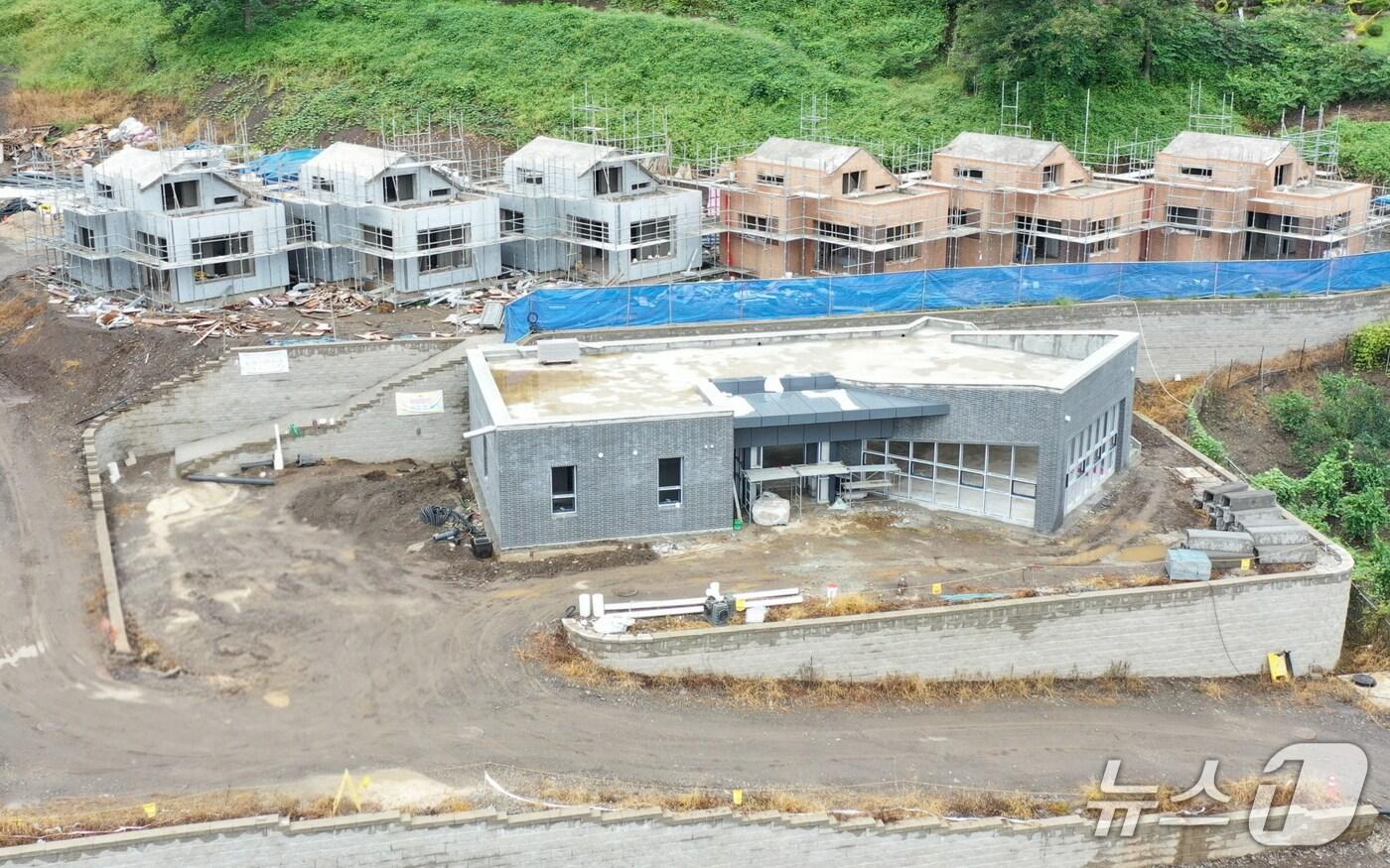 충북 보은군 회인면 일원에 조성 중인 청년마을 공유주거 사업이  60% 공정률을 보이고 있다.  (보은군 제공, 재판매 및 DB금지)/뉴스1 