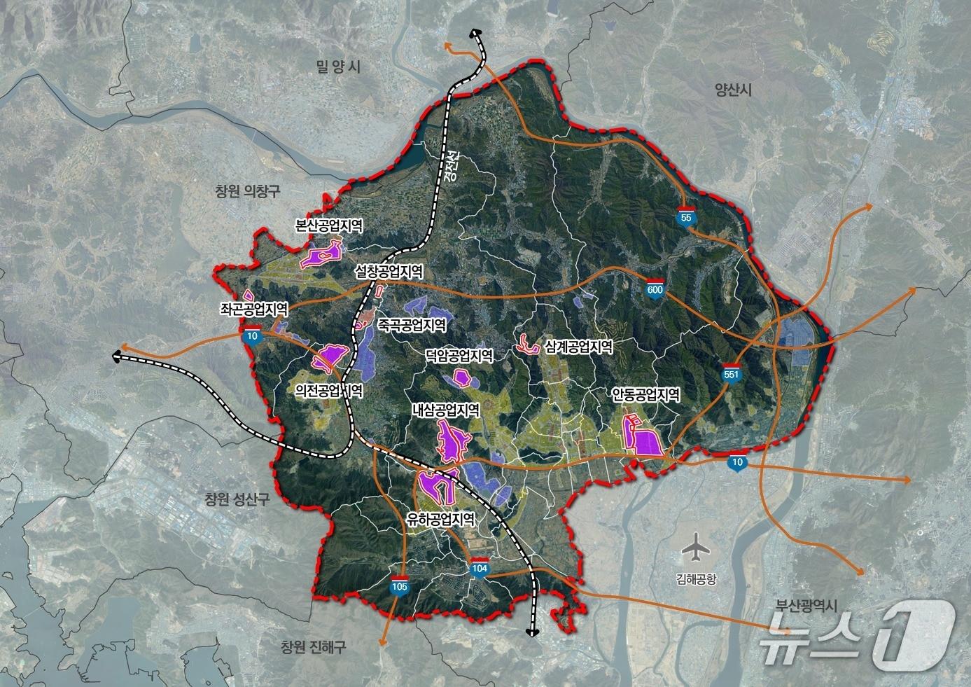 본문 이미지 - 김해시가 2035년 김해 공업지역 기본계획을 확정했다. 사진은 지역 내 공업지역.(김해시 제공. 재판매 및 DB금지)