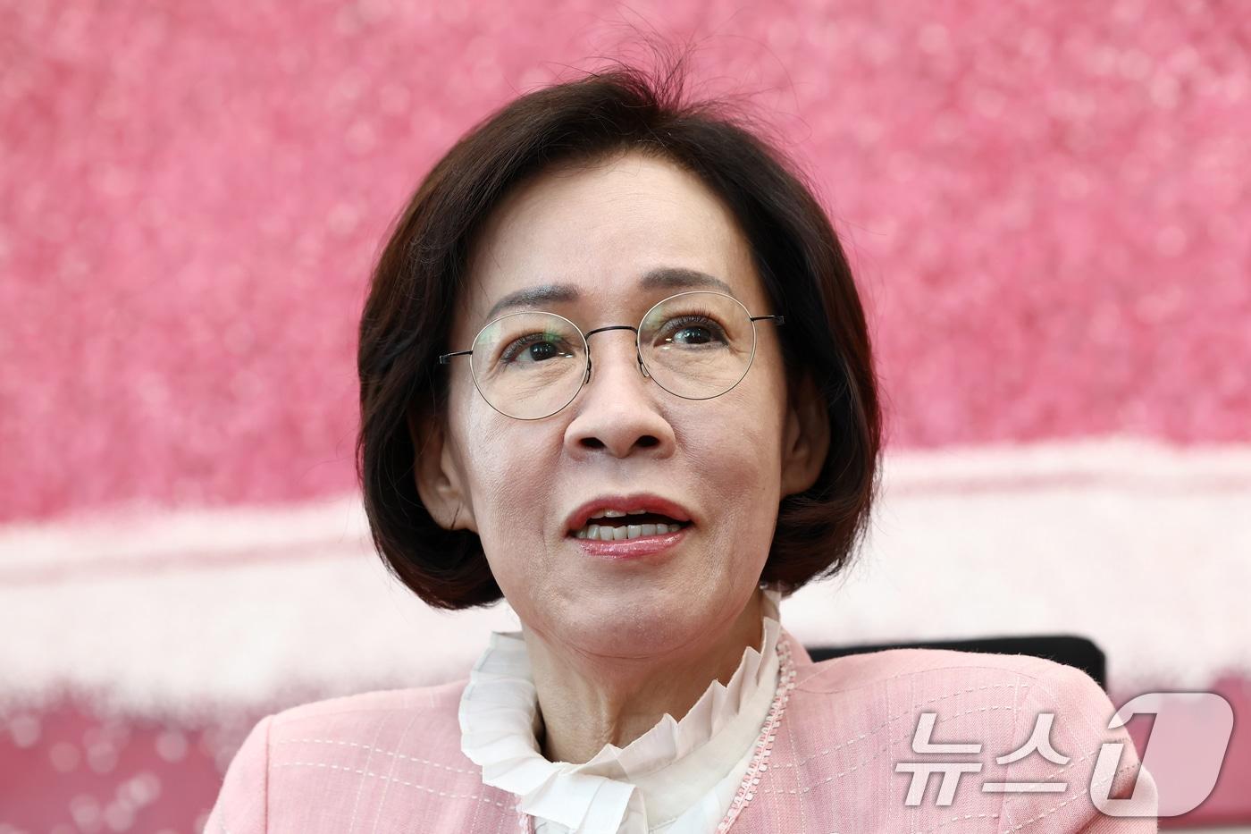 이인선 국회 여성가족위원장이 10일 서울 여의도 국회에서 뉴스1과 인터뷰를 하고 있다. 2025.9.10/뉴스1 ⓒ News1 김민지 기자