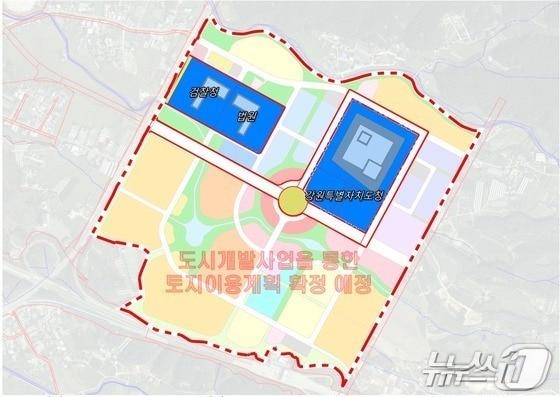 본문 이미지 - 강원 춘천 고은리 행정복합타운 도시개발사업 조감도.(자료사진)/뉴스1 DB