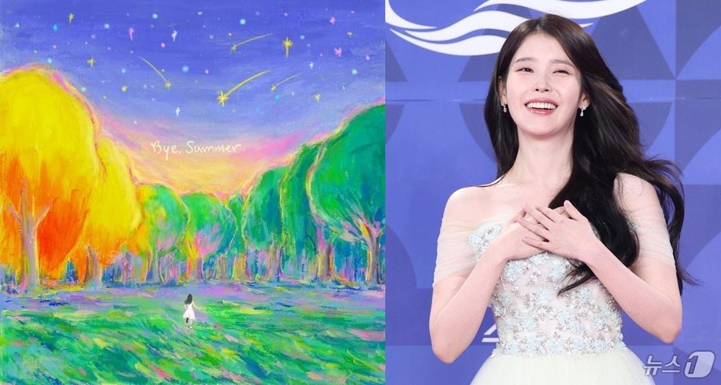 본문 이미지 - '바이, 썸머' 커버, 아이유(오른쪽)/ EDAM엔터테인먼트, 뉴스1 DB