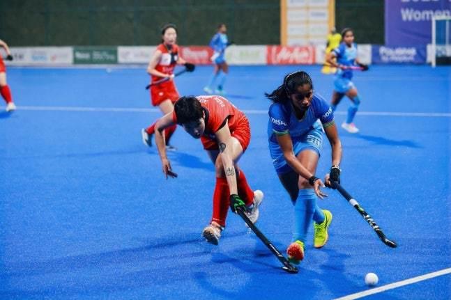 본문 이미지 - 한국 여자하키가 아시아컵 결선 리그서 인도에 패했다.(아시아 하키연맹 SNS 캡처)