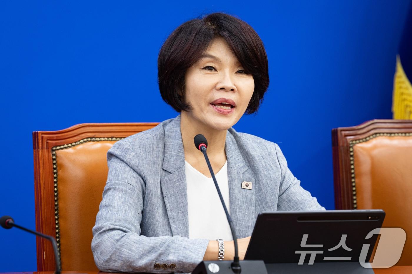 본문 이미지 - 한정애 더불어민주당 정책위의장. 2025.9.11/뉴스1 ⓒ News1 유승관 기자