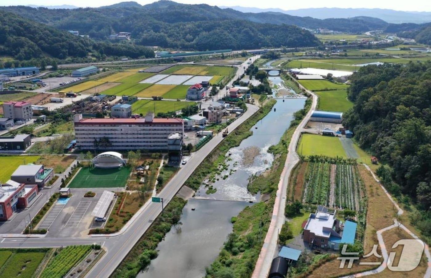 행정안전부 주관 &#39;2026년 풍수해 생활권 종합정비사업&#39; 공모에서 선정된 충북 진천군 문백면 봉죽지구.&#40;진천군 제공, 재판매 및 DB금지&#41;/뉴스1