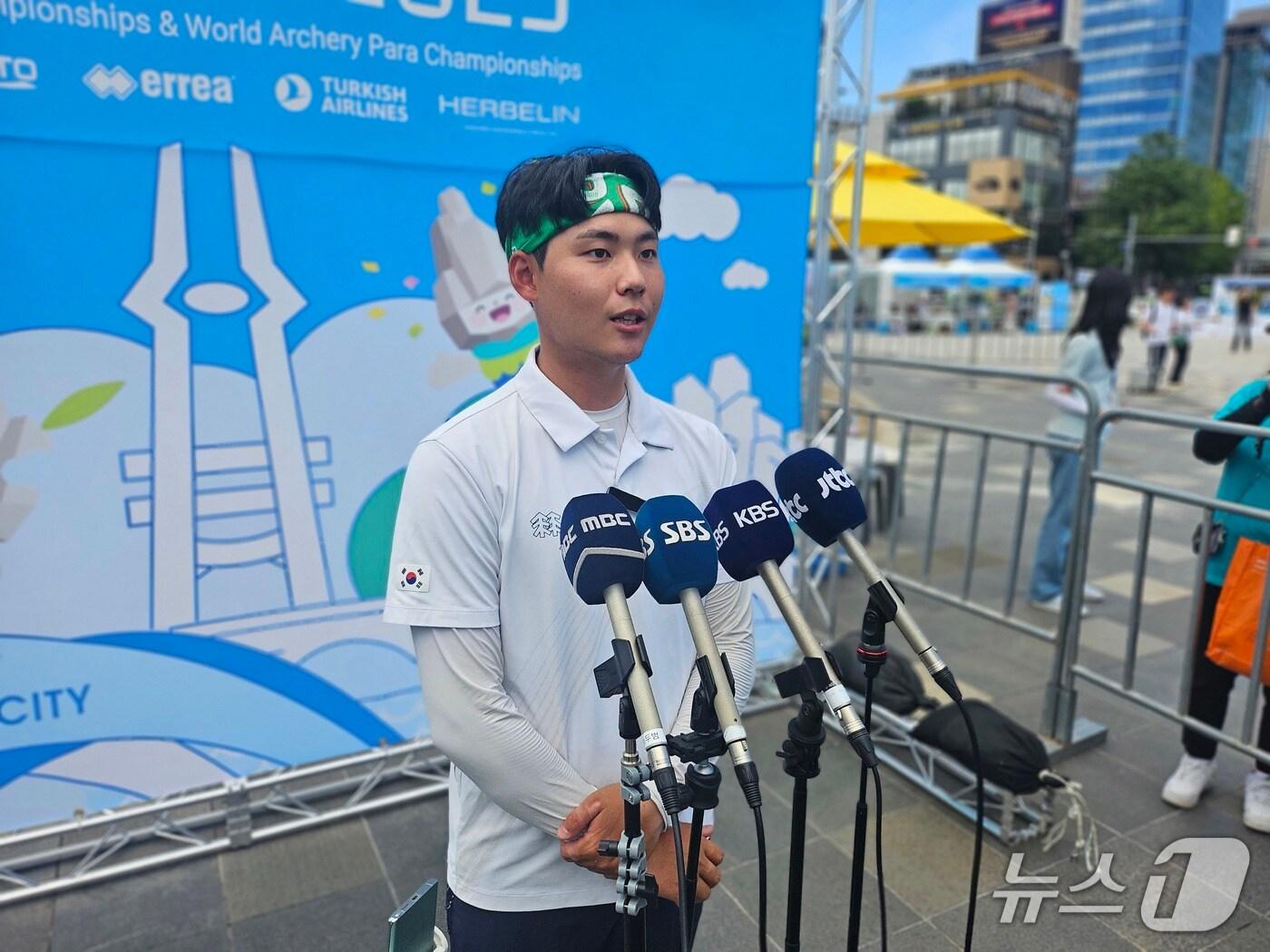 본문 이미지 - 양궁 리커브 남자 대표팀 이우석. ⓒ News1