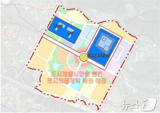 본문 이미지 - 강원 춘천 고은리 행정복합타운 도시개발사업 조감도.(강원개발공사 제공, 재판매 및 DB금지)