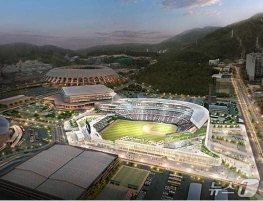 본문 이미지 - 사직야구장 재건축 조감도.(부산시 제공. 재판매 및 DB금지)