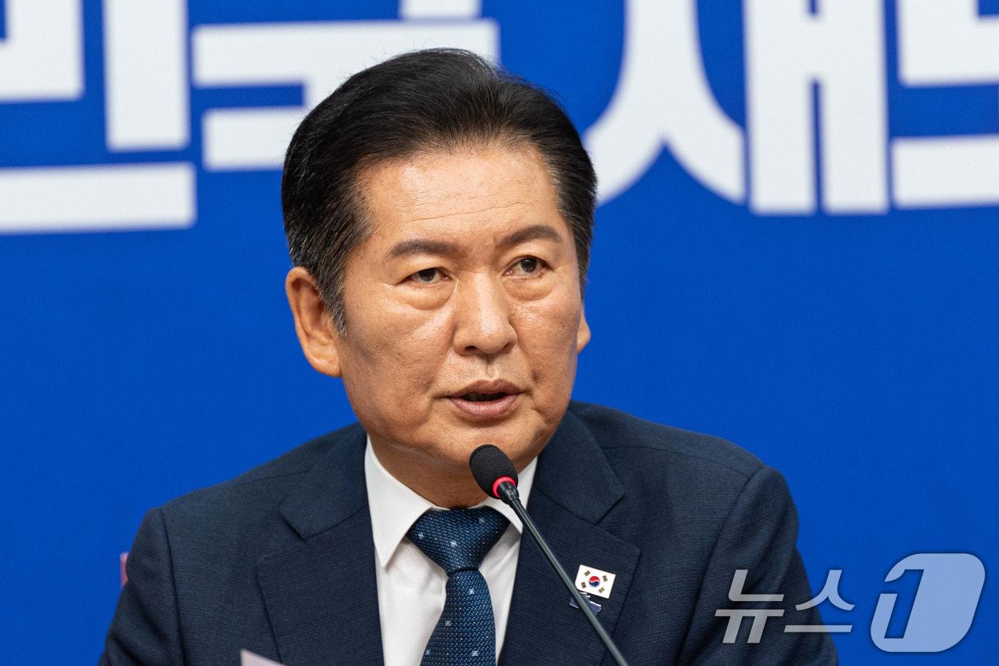 정청래 더불어민주당 대표가 지난 12일 서울 여의도 국회에서 최고위원회의를 주재하고 있다. 2025.9.12/뉴스1 ⓒ News1 이승배 기자