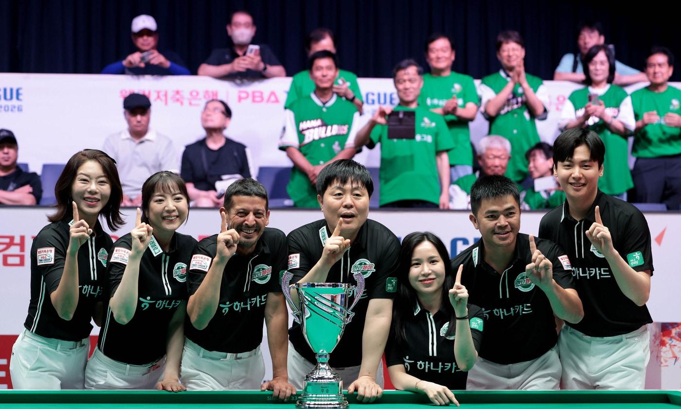 PBA 팀리그 1라운드 우승 팀 하나카드&#40;PBA 제공&#41; 