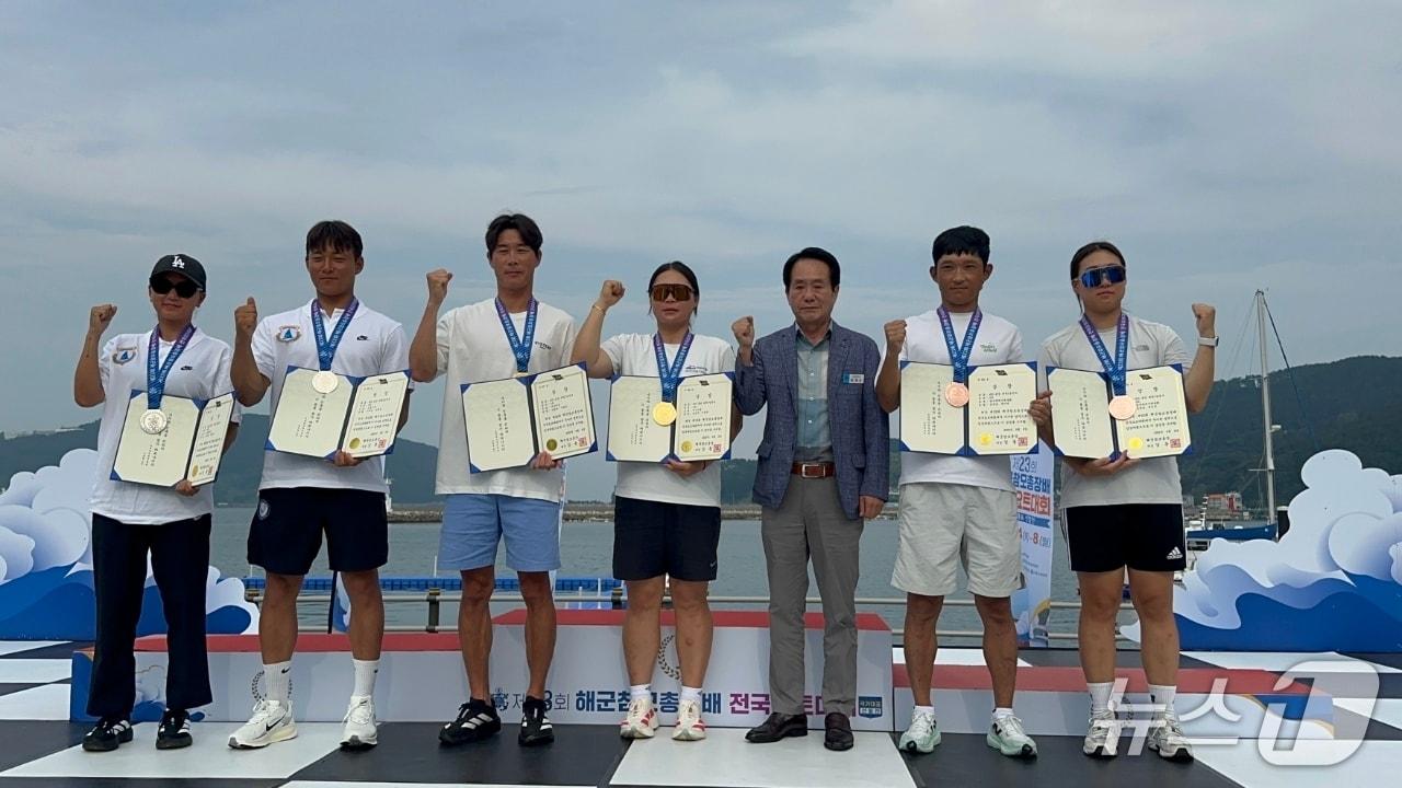 본문 이미지 - 여수시청 요트팀, 해군참모총장배 대회서 1위.&#40;여수시 제공. 재판매 및 DB금지&#41; 2025.9.12/뉴스1