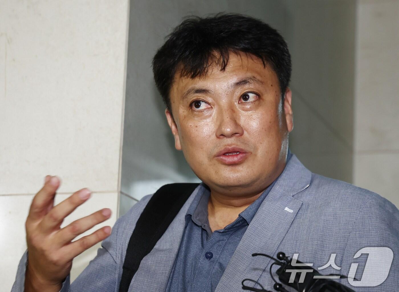 본문 이미지 - 임성근 전 해병대 1사단장의 구명로비 창구로 의심받는 &#39;멋쟁해병&#39; 단체대화방 구성원인 사업가 최택용 씨. 2025.9.12/뉴스1 ⓒ News1 김민지 기자