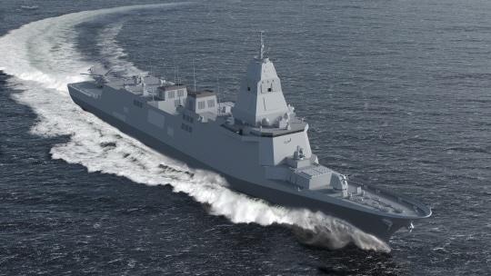 본문 이미지 - 한국형 차기 구축함&#40;KDDX&#41;의 모습.&#40;HD현대중공업 제공&#41;