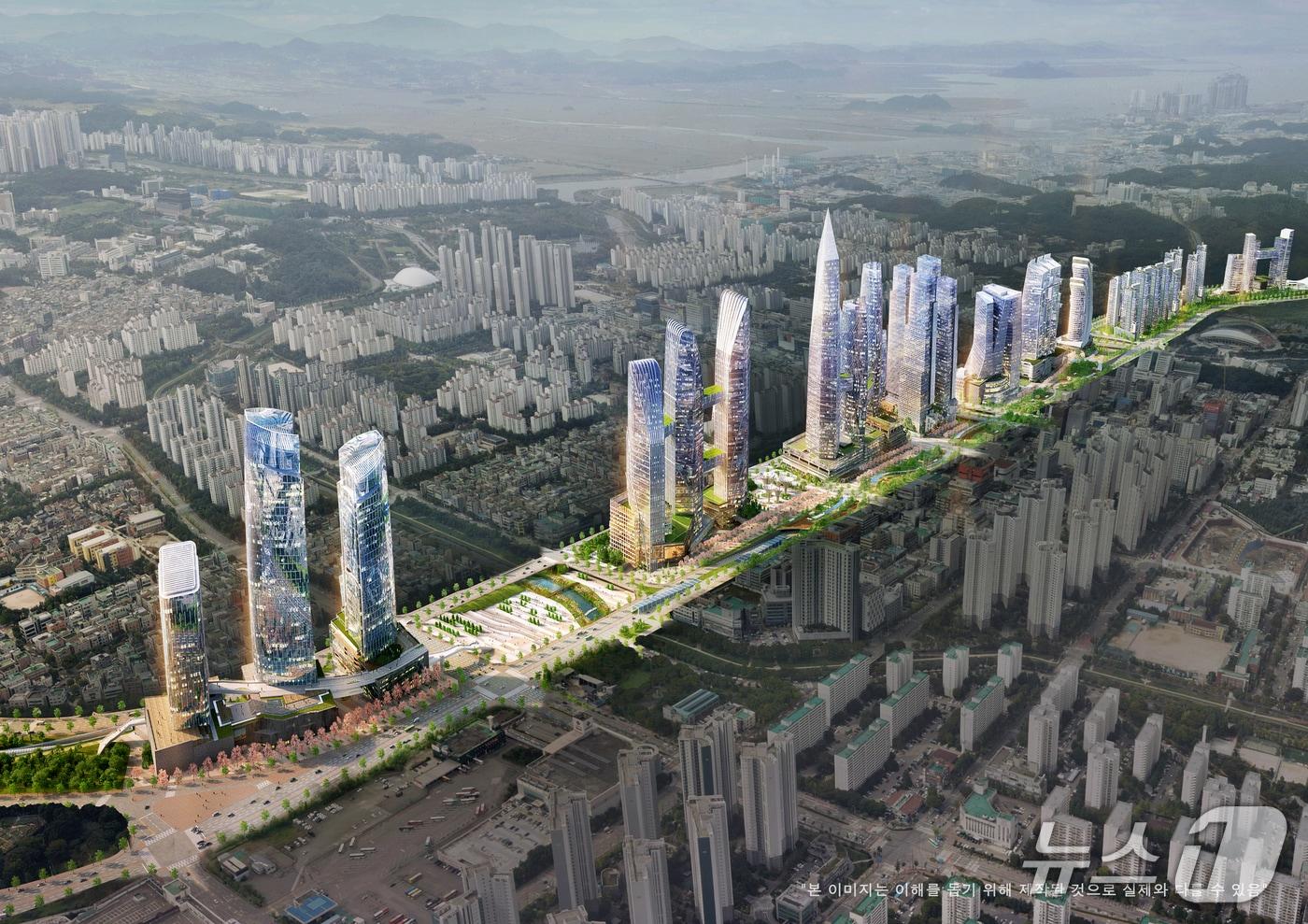 안산선 지하화 통합개발 사업 조감도.(안산시 제공)