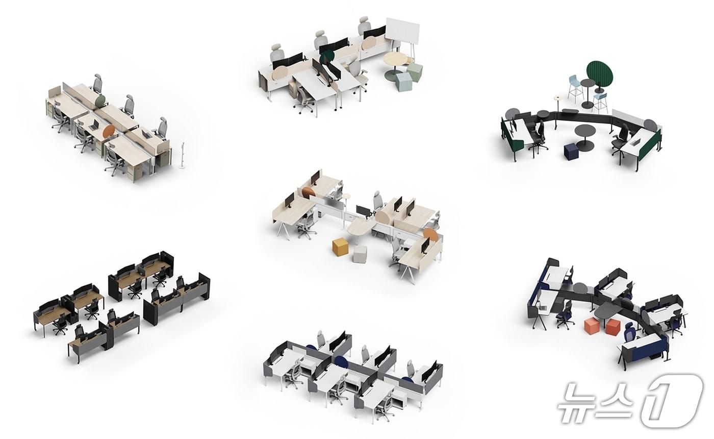 솔루션형 워크스테이션 시리즈 '플로우파인더'(FlowFinder) (퍼시스 제공. 재판매 및 DB금지)