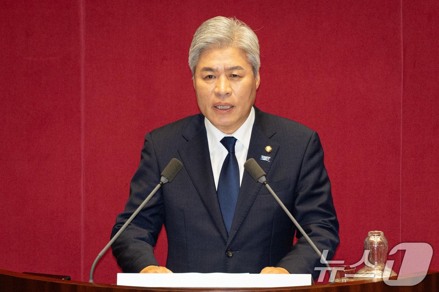 서왕진 조국혁신당 원내대표가 15일 서울 여의도 국회에서 열린 제429회 국회(정기회) 제2차 본회의에서 비교섭단체 대표 발언을 하고 있다. 2025.9.15/뉴스1 ⓒ News1 유승관 기자