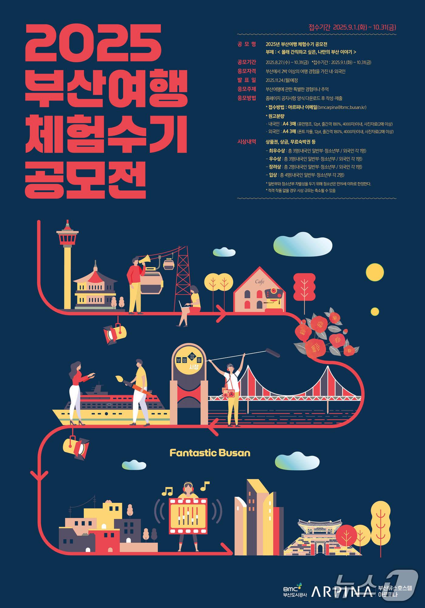 본문 이미지 - '2025년 부산여행 체험수기 공모전' 포스터.(부산도시공사 제공. 재판매 및 DB금지)