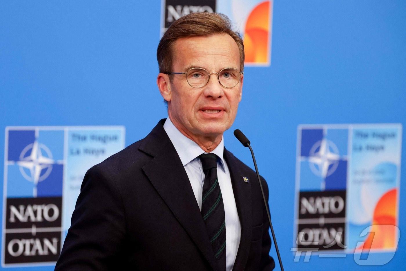 울프 크리스테르손 스웨덴 총리가 6월 25일&#40;현지시간&#41; 네덜란드 헤이그에서 열린 북대서양조약기구&#40;NATO·나토&#41; 정상회의에 참석하기 위해 도착한 모습. 2025.06.25. ⓒ AFP=뉴스1 ⓒ News1 윤다정 기자