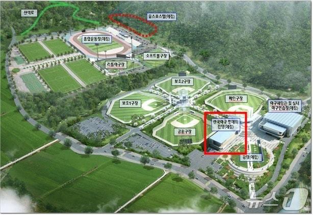 본문 이미지 - 한국야구명예의전당 위치도.(부산시 제공. 재판매 및 DB금지)