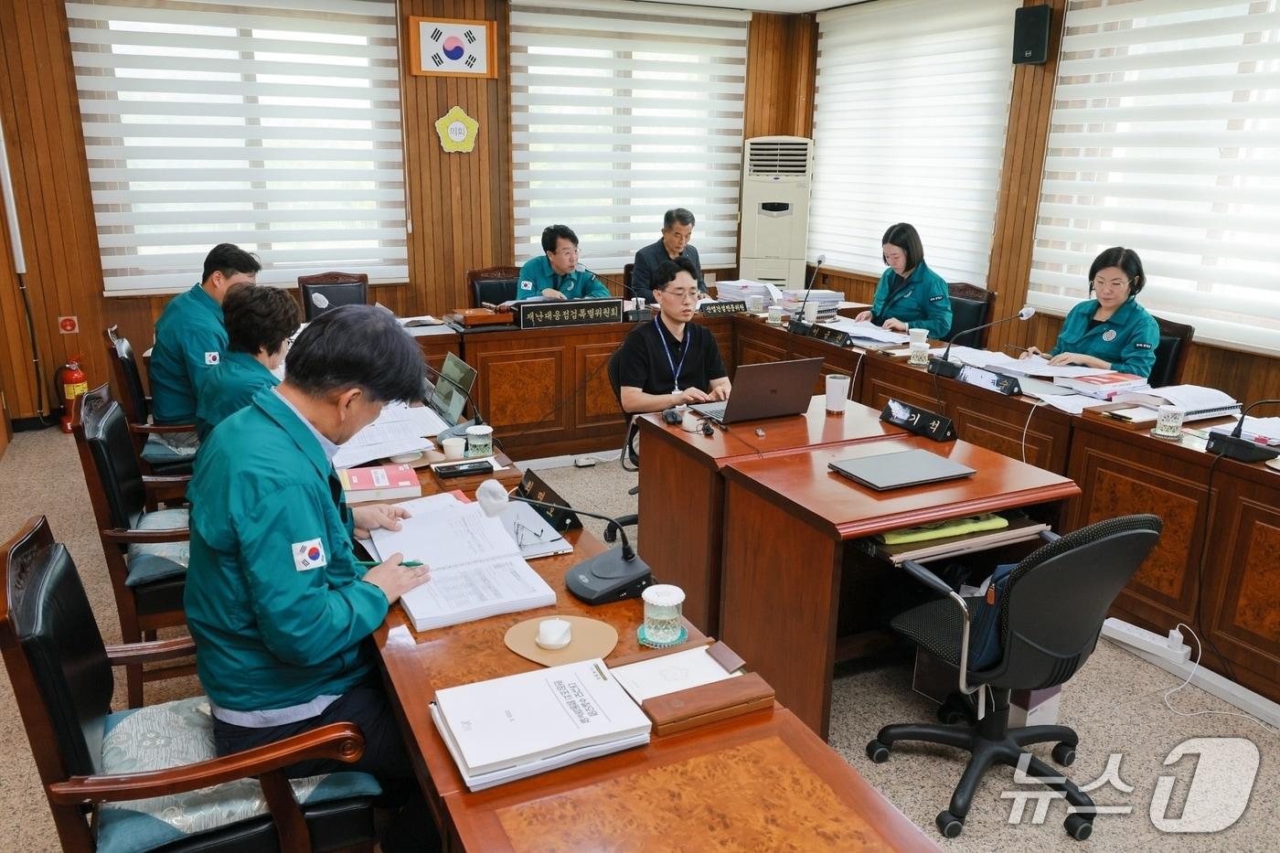 충북 증평군의회 재난대응점검특별위원회 진행 모습.(증평군의회 제공, 재판매 및 DB금지)/뉴스1