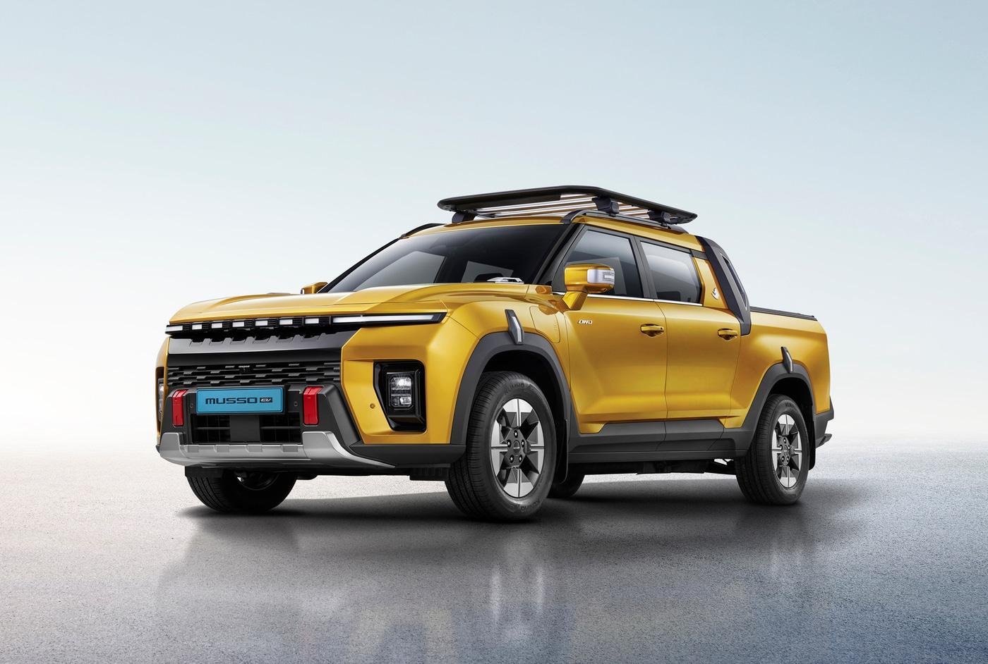 KG모빌리티 전기 픽업 &#39;무쏘 EV&#39;&#40;자료사진. KG모빌리티 제공&#41;.