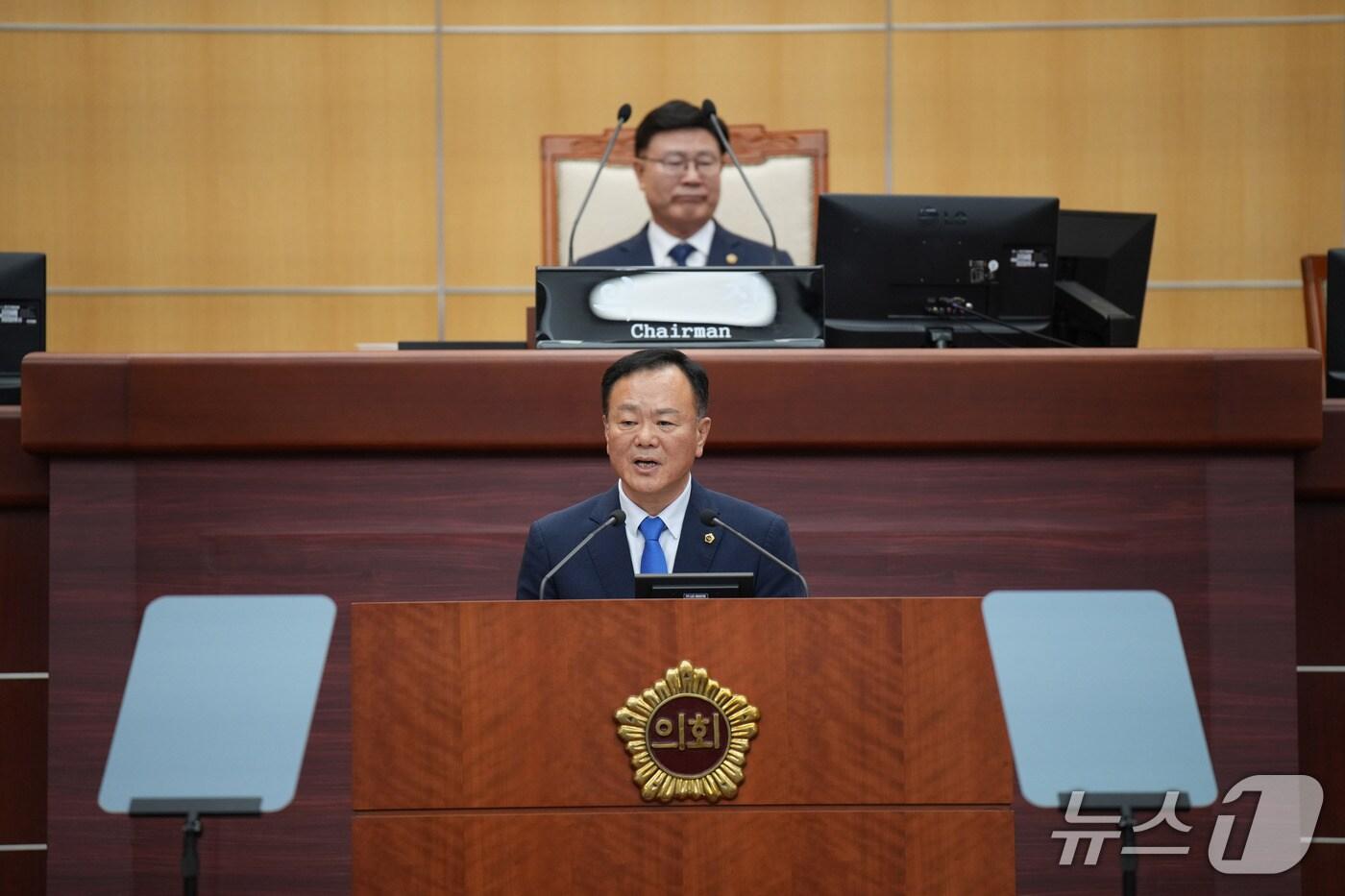 17일 이병도 전북도의원이 임시회에서 5분 발언을 하고 있다.&#40;의회제공. 재판매 및 DB금지&#41;2025.9.17/뉴스1